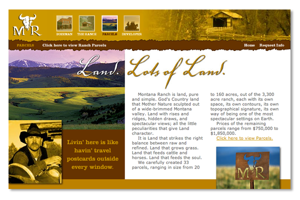 montana ranch website screenshot